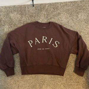Abercrombie Graphic Cropped Crewneck